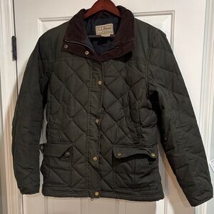L.L. Bean Women's Waxed Utility Jacket - Forest Green